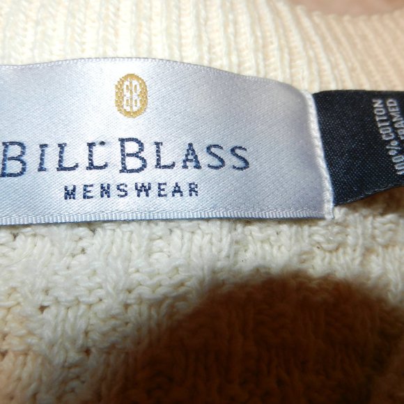 Men's Sweater, Size L, by Bill Blass, Button Neck and Long Sleeves, Never Worn - Picture 5 of 5